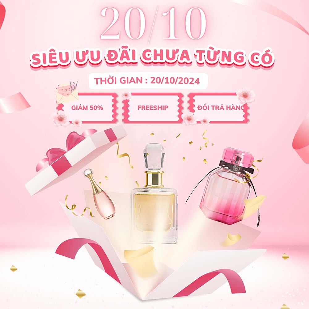 Banner ưu đãi nước hoa file vector mẫu số 350