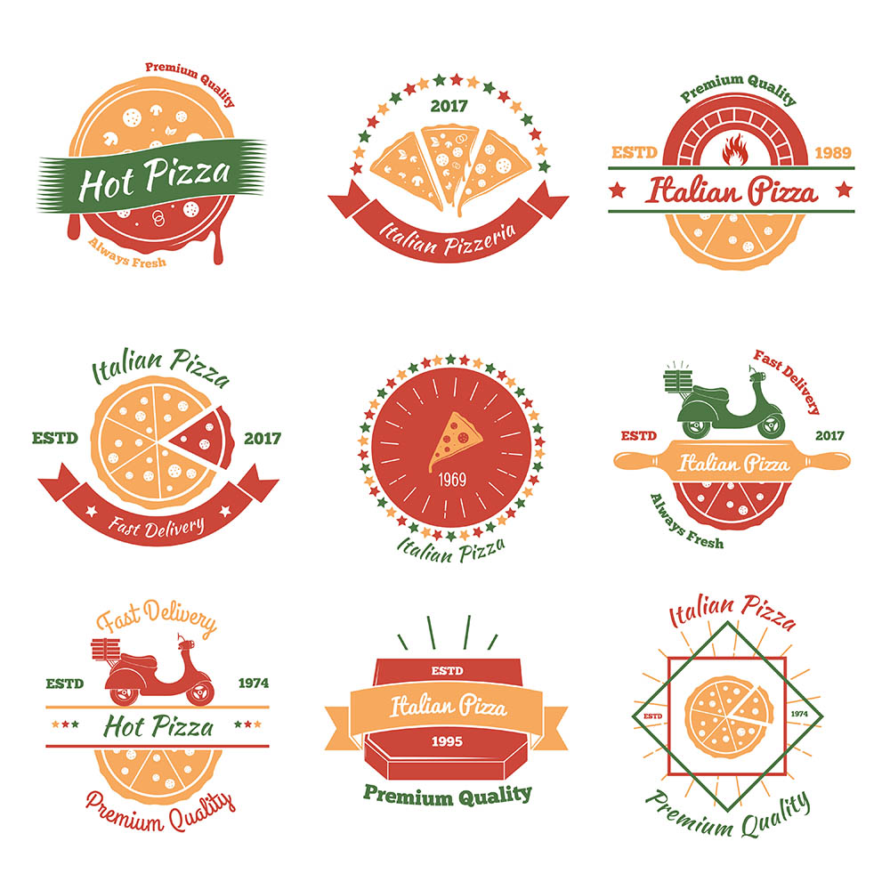 Logo cửa hàng bánh pizza file EPS - mẫu số 931