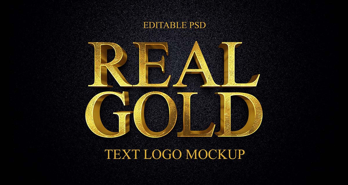 Hiệu ứng text gold file PSD mẫu HU307