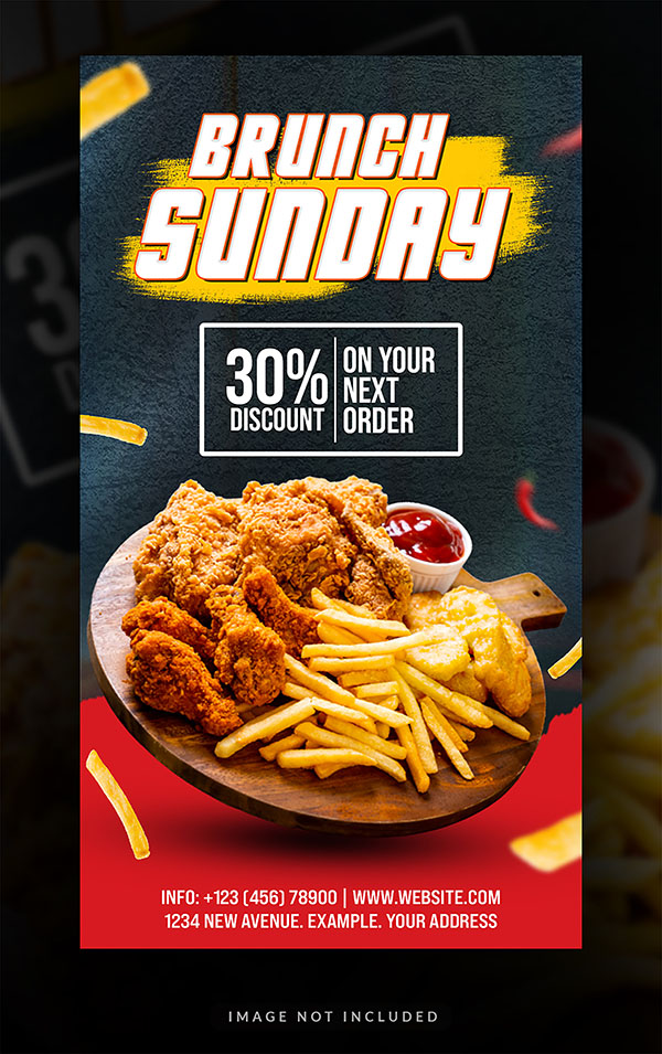 Poster quảng cáo gà rán KFC file PSD mẫu GR72