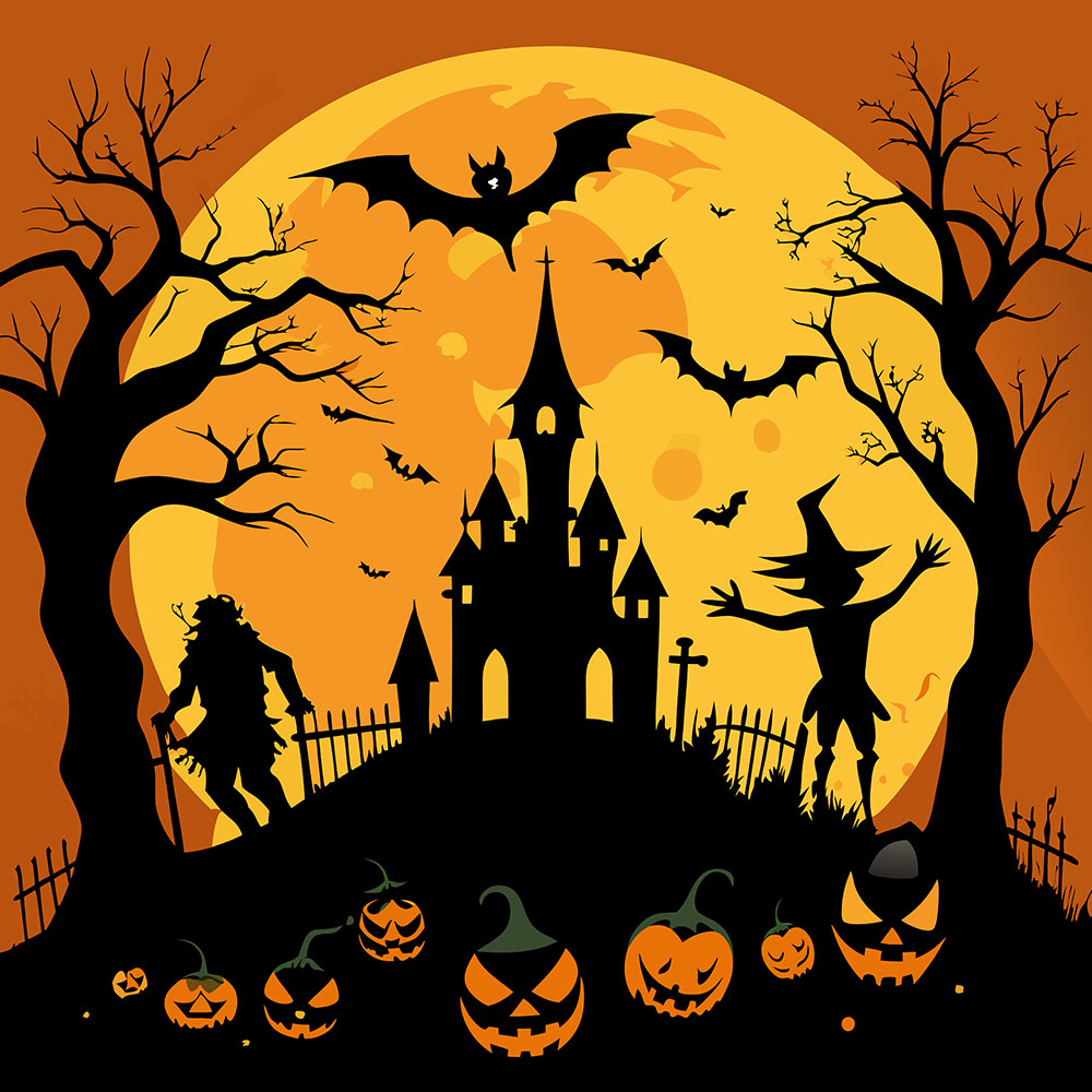 Background lễ halloween kinh dị file EPS và AI mẫu MB29