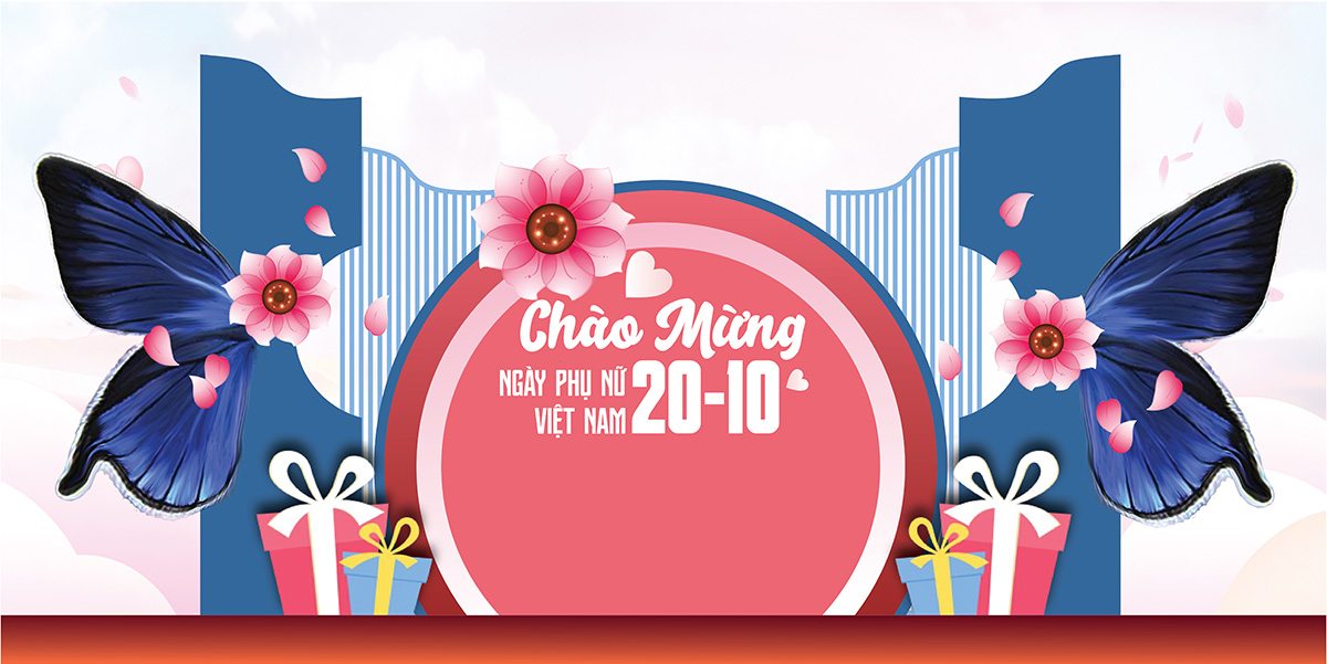 Banner chúc mừng ngày phụ nữ việt nam file EPS và AI mẫu PN242