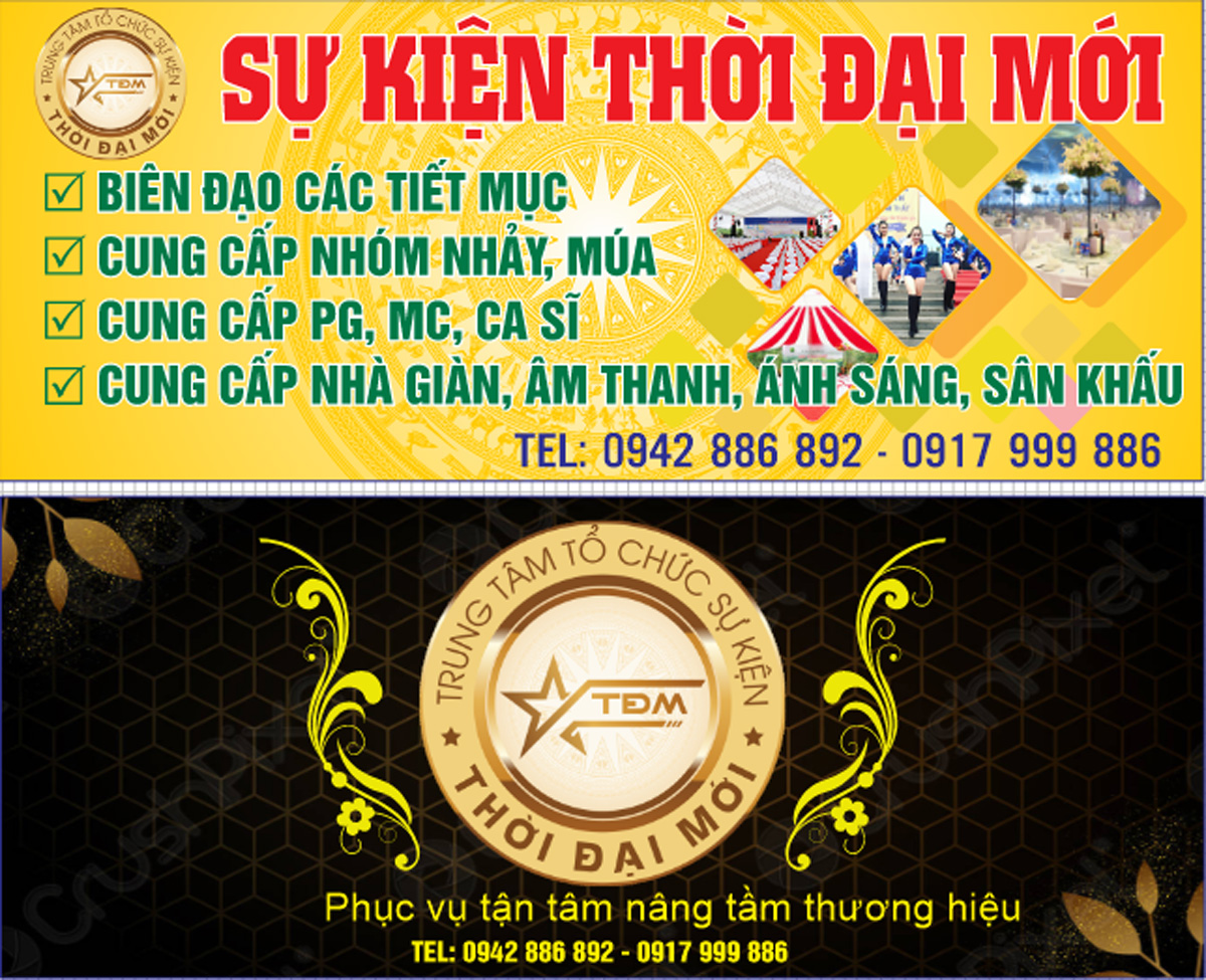 Biển hiệu Trung tâm tổ chức sự kiện - File corel