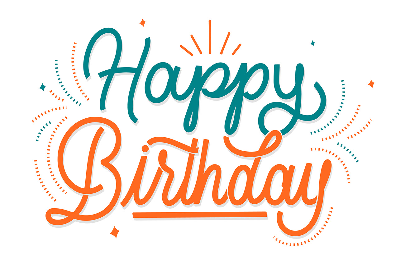 Bộ chữ typo happy birthday mềm mại cách điệu file EPS và AI mẫu K33