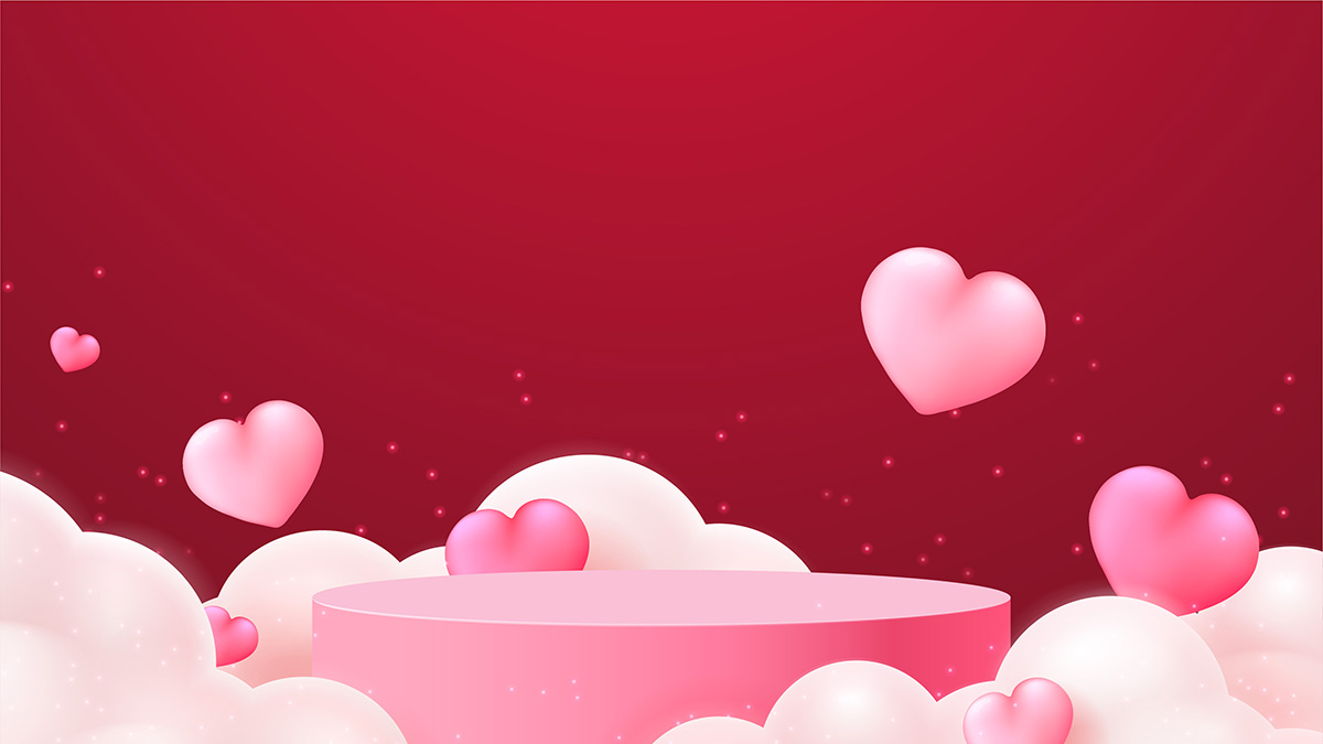 Background ngày valentine lãng mạn file vector mẫu BV91