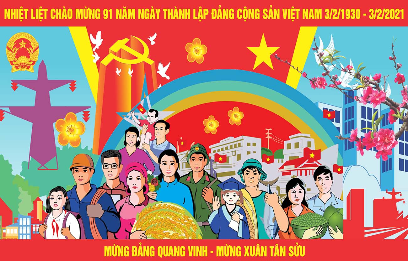 Pano mừng Đảng mừng xuân 2024 file CDR mẫu D20