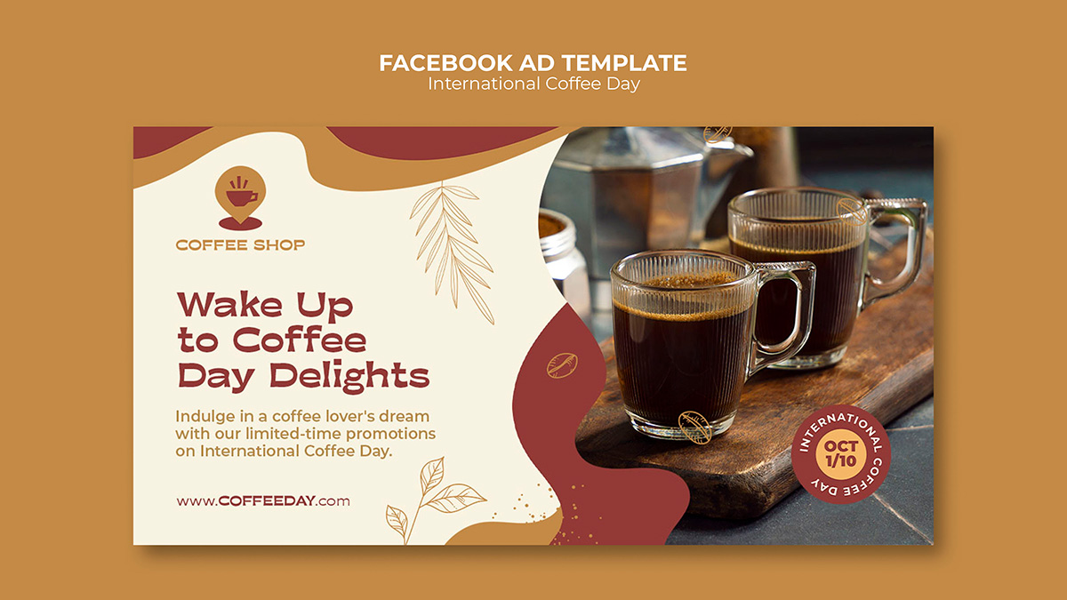 Banner quảng cáo coffee file PSD mẫu CF70