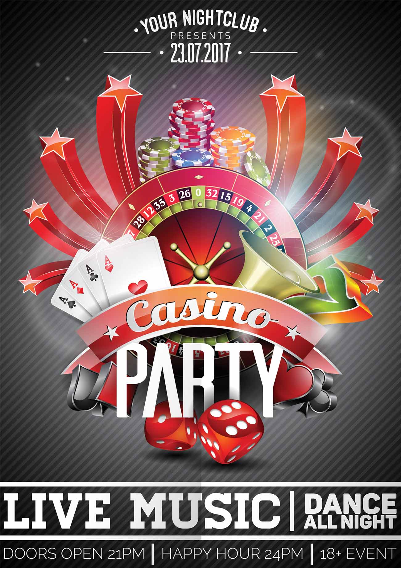 Poster trò chơi casino file EPS và AI mẫu T126