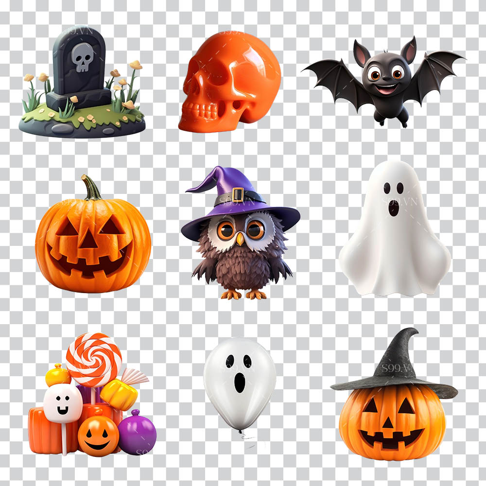 Hình ảnh nhân vật ma quái halloween file PNG - mẫu số 367