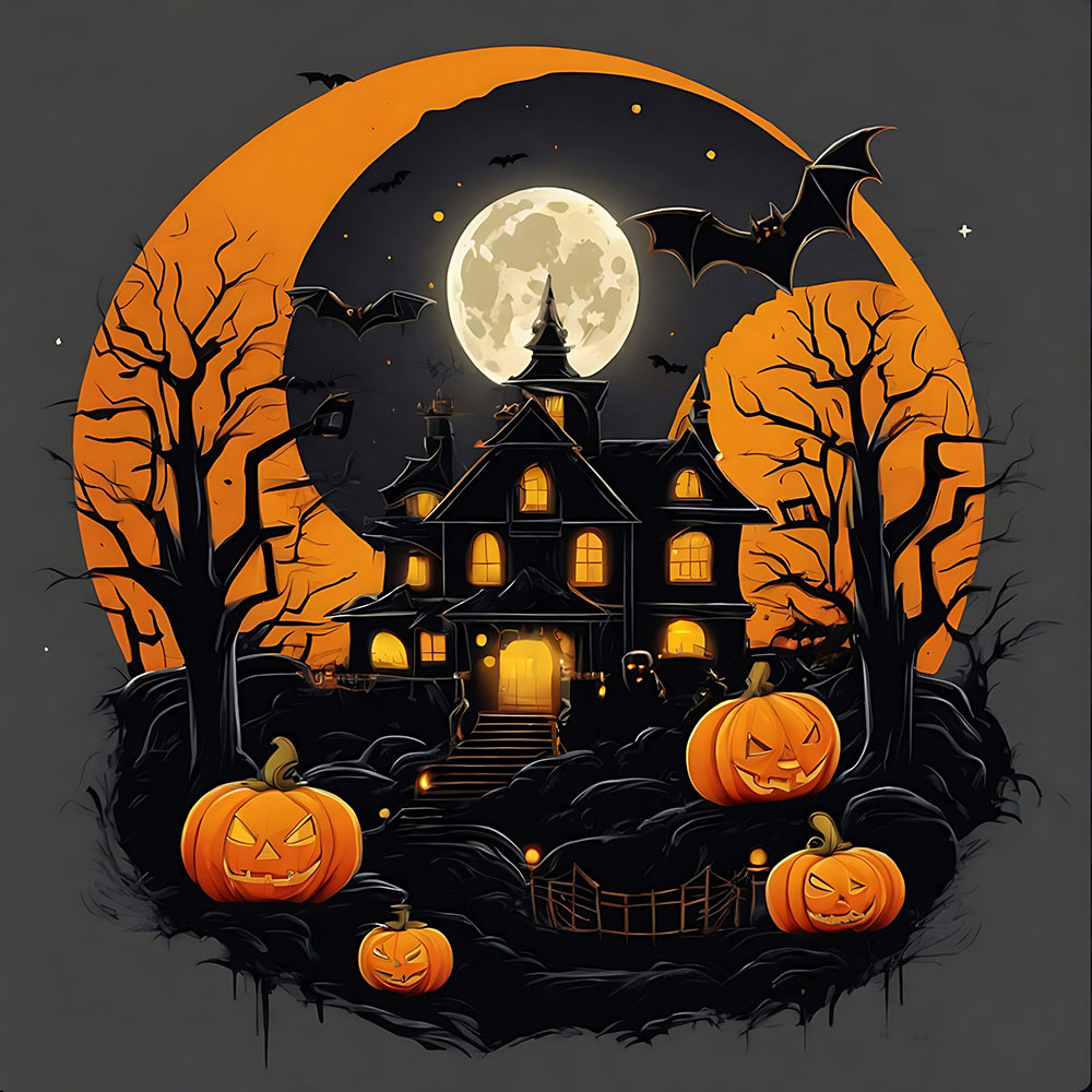 Background lễ hội halloween kinh dị file PSD mẫu MB278