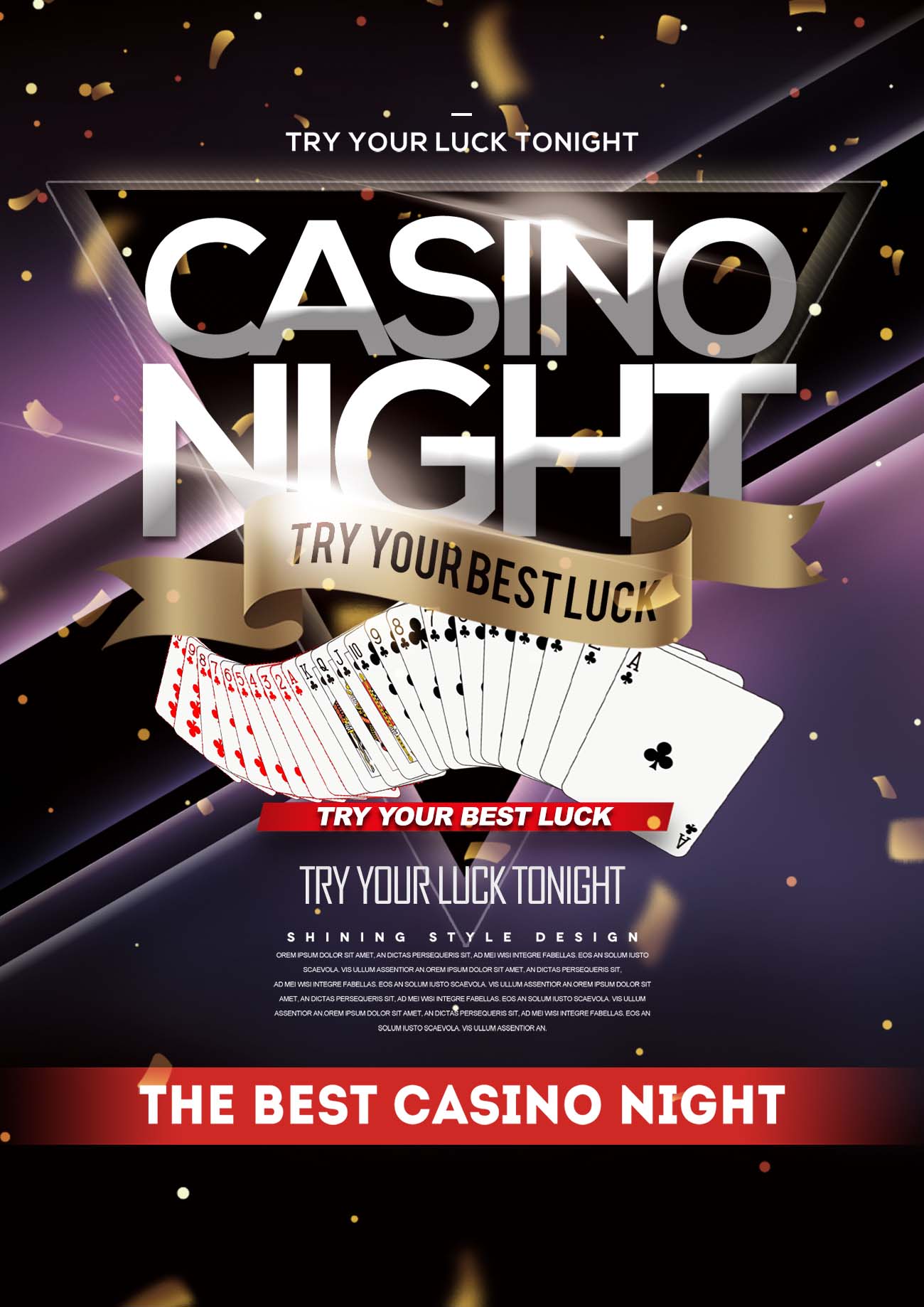 Poster trò chơi casino file PSD mẫu T29