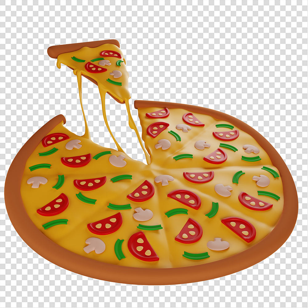 Ảnh minh họa pizza phô mai P03 file PSD