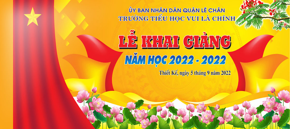 Backdrop lễ khai giảng năm học file Corel - mẫu số 631