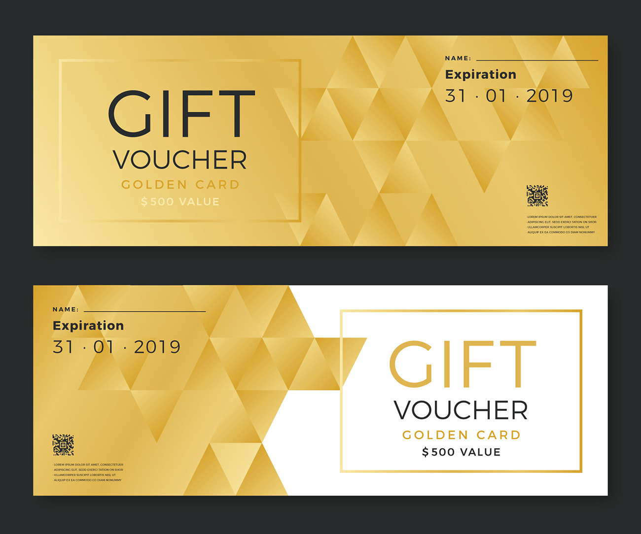 Mẫu voucher giảm giá đẹp D42 file AI và EPS