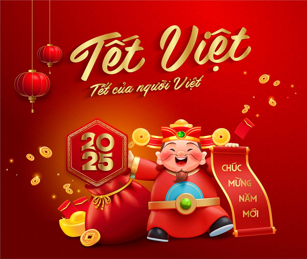 Banner ông thần tài chúc mừng năm mới file vector mẫu 25R1137