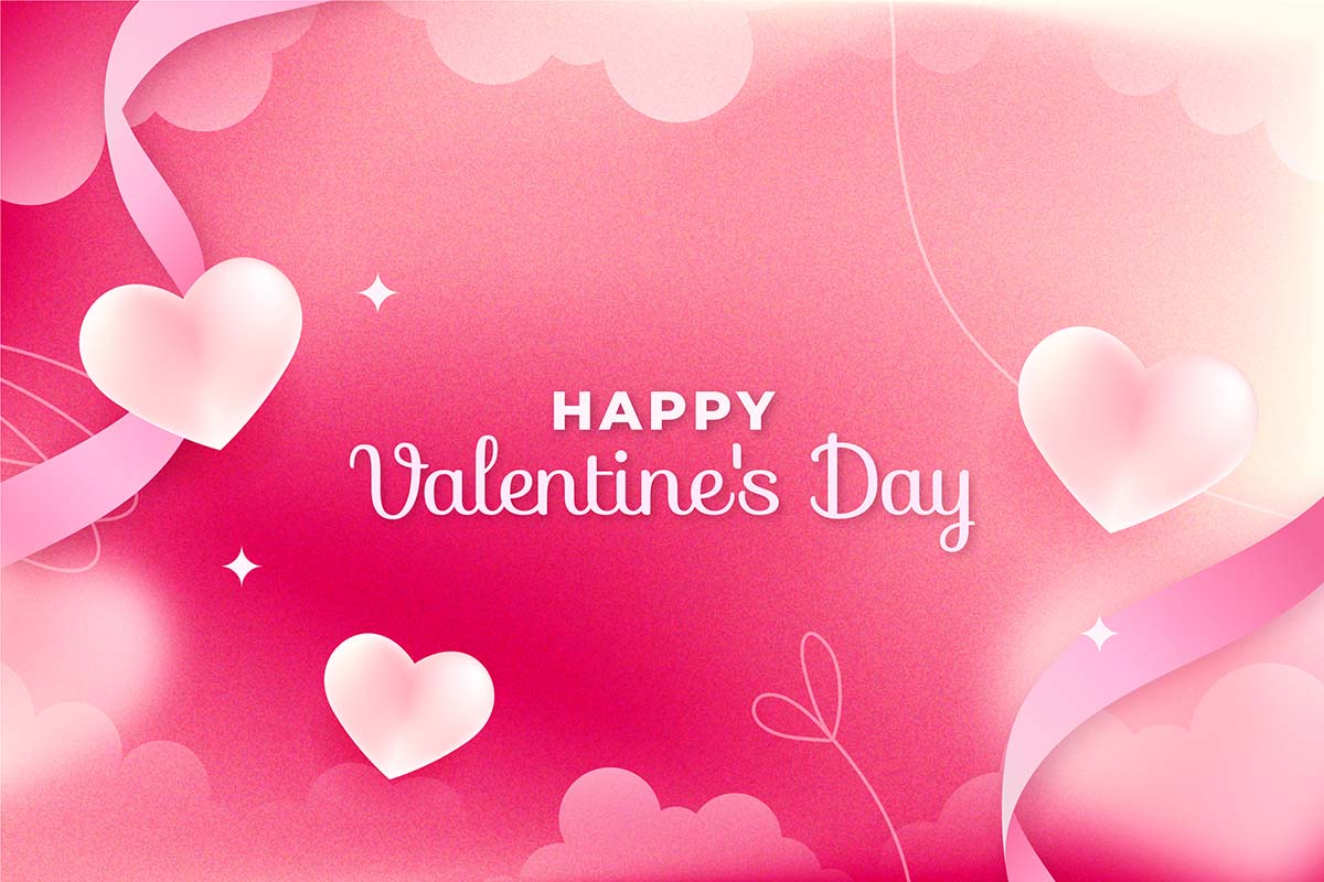 Banner ngày lễ valentine lãng mạn file vector mẫu BV303