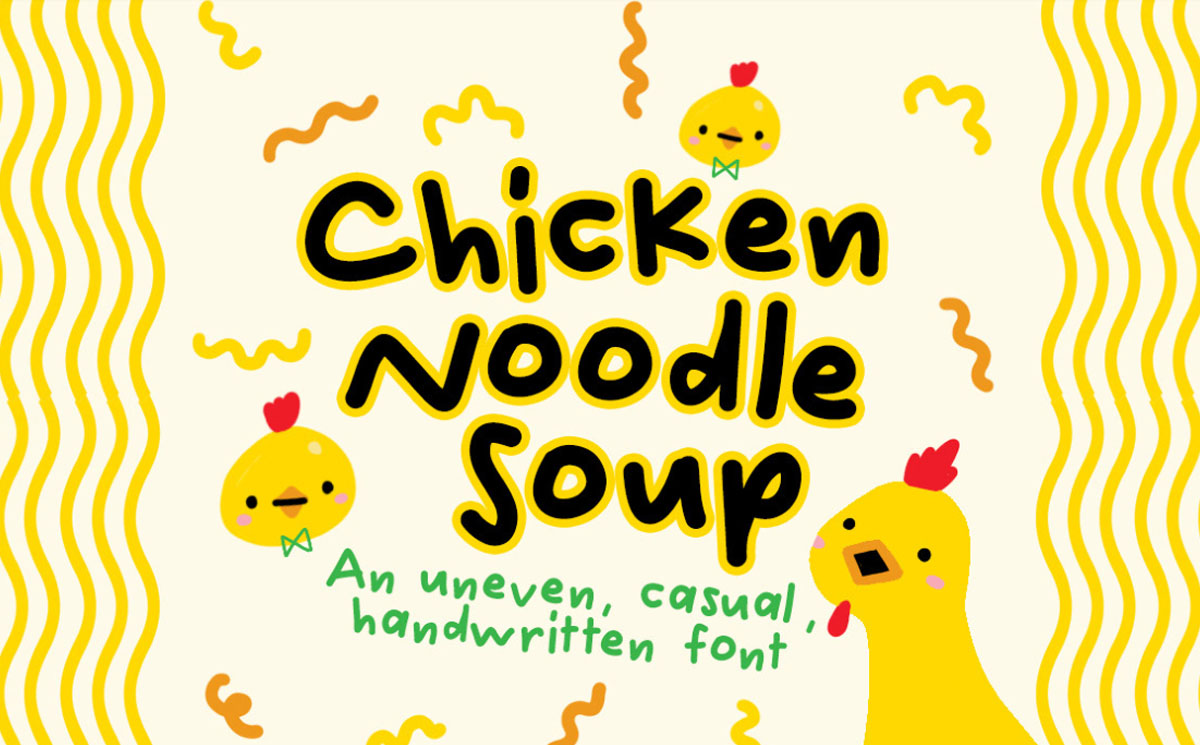 Font chữ hoạt hình vui nhộn cute SVN Chicken Noodle Soup | Phông chữ Việt hóa miễn phí