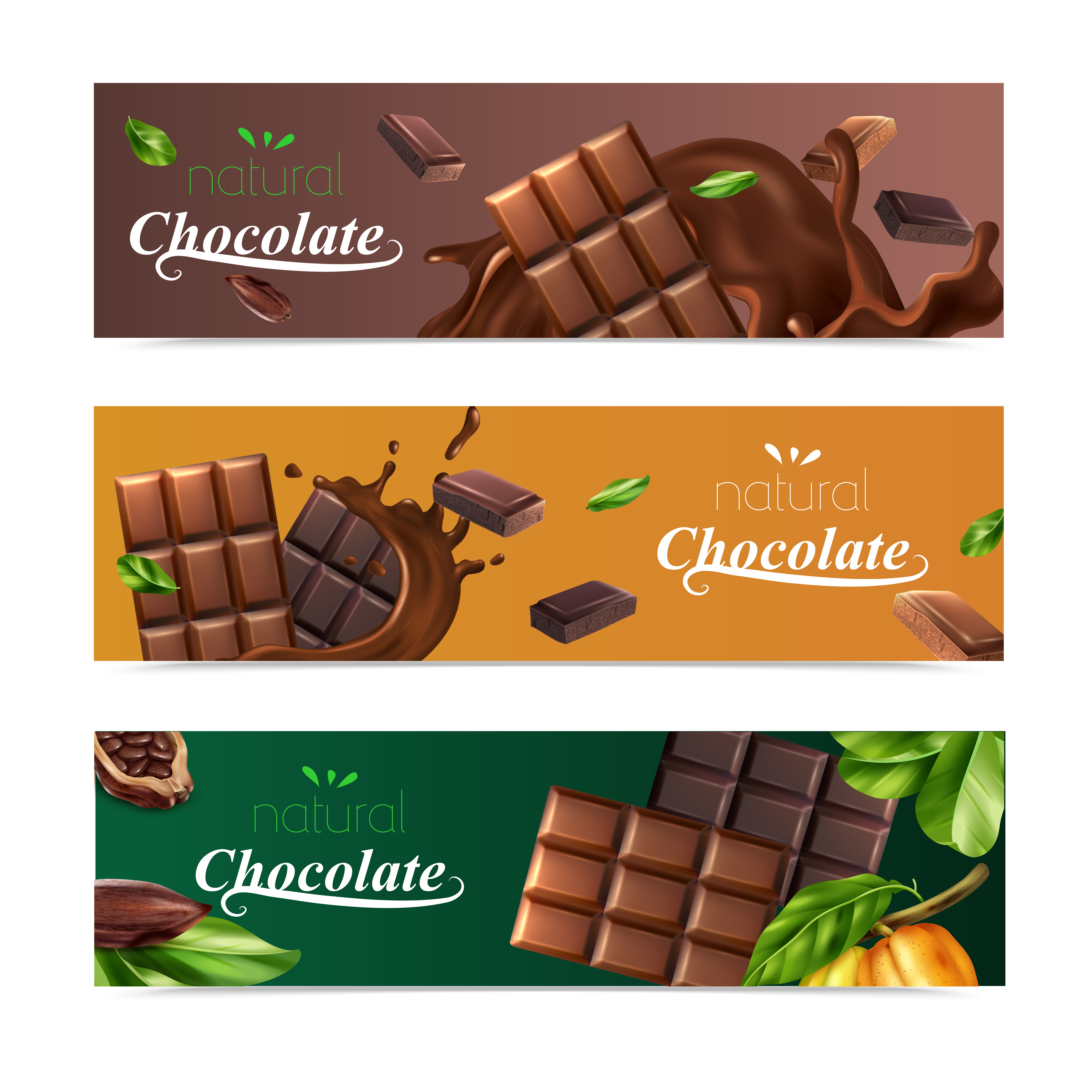 Hình minh họa chocolate cùng dòng chảy file AI - mẫu số 2600