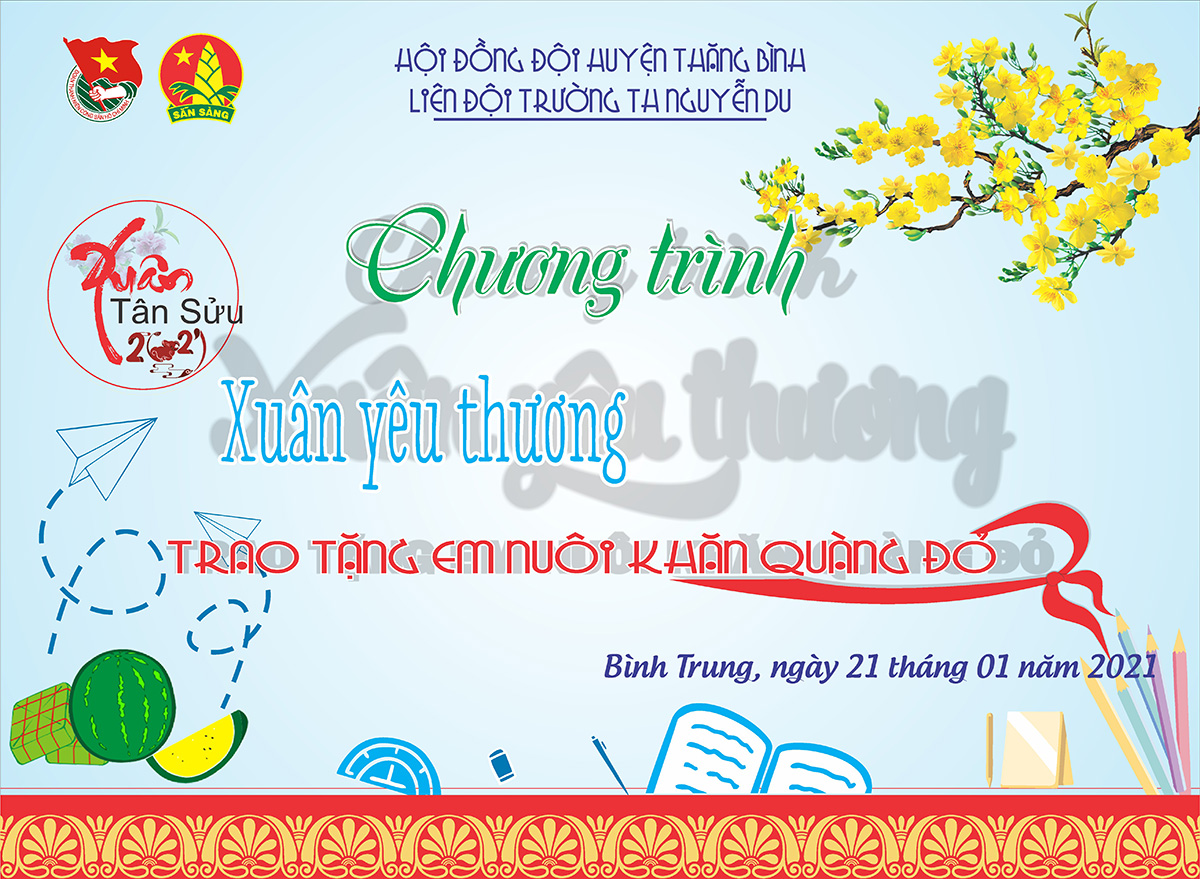 Backdrop Phông nền văn nghệ trường học File Corel số 1