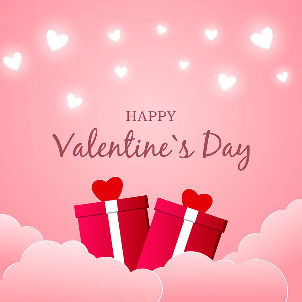 Banner hộp quà tặng ngày valentine file vector mẫu số 113