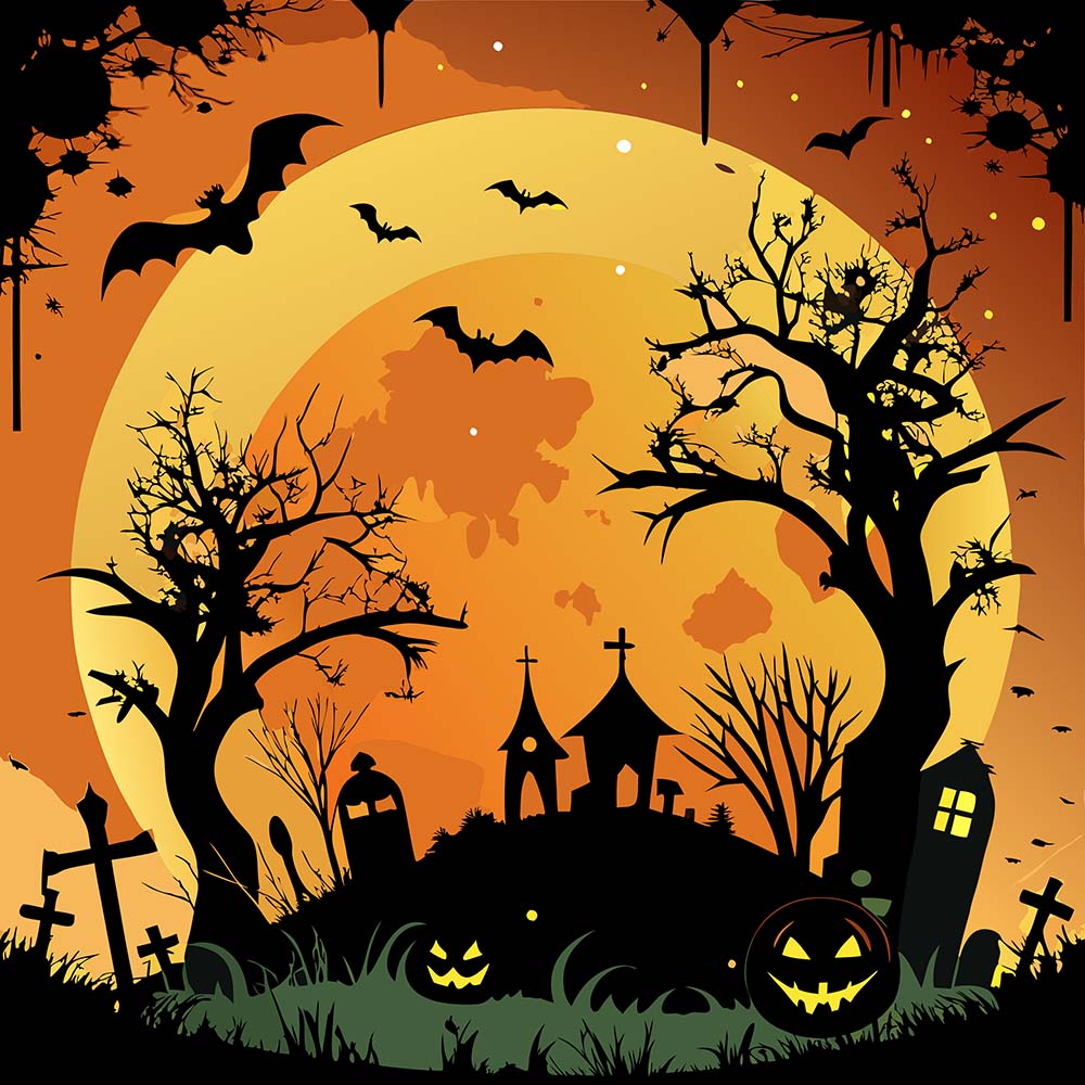 Background lễ halloween kinh dị file EPS và AI mẫu MB56