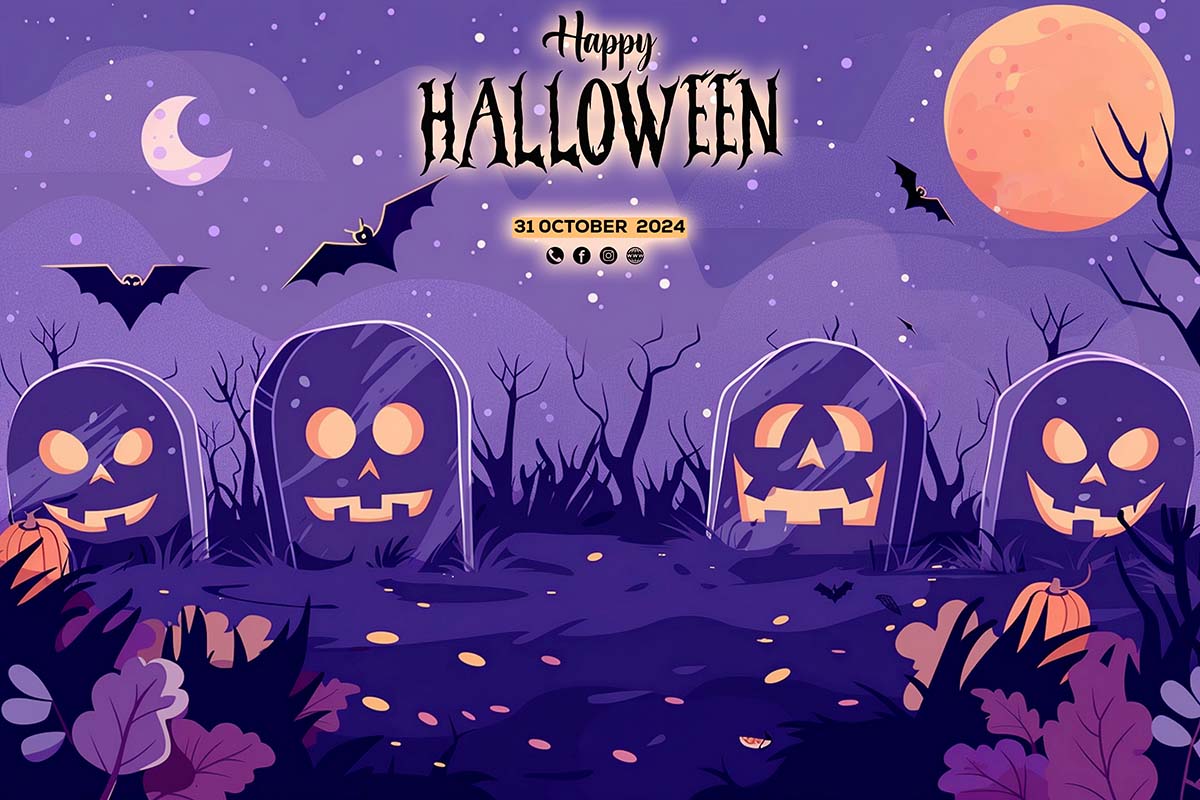 Banner lễ hội halloween file PSD mẫu MB241