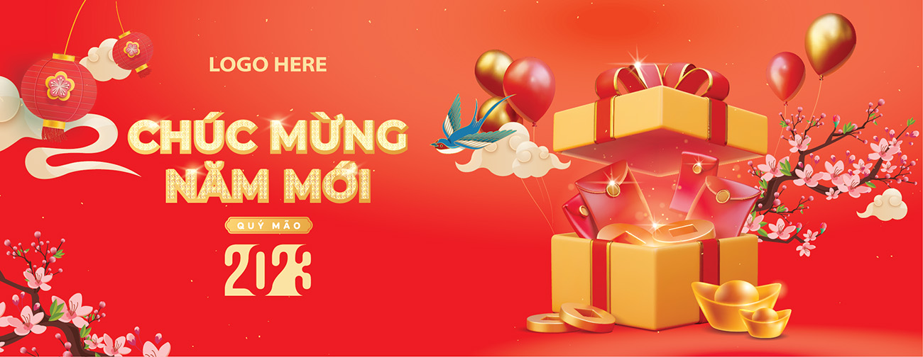 Banner chúc mừng năm mới EPS