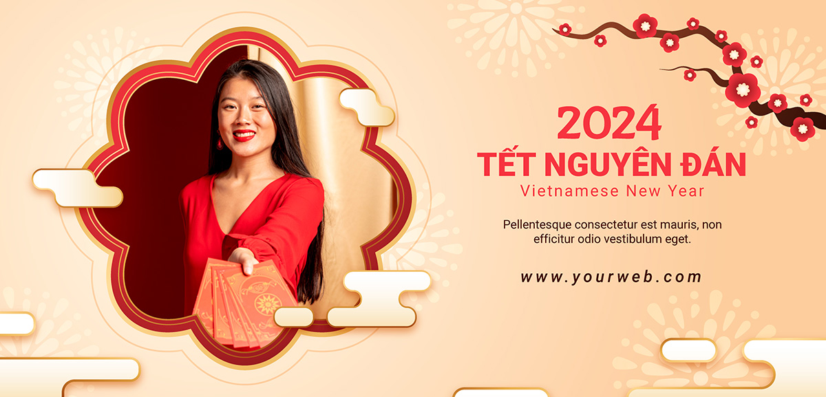 Banner tết nguyên đán file vector mẫu 25R1691