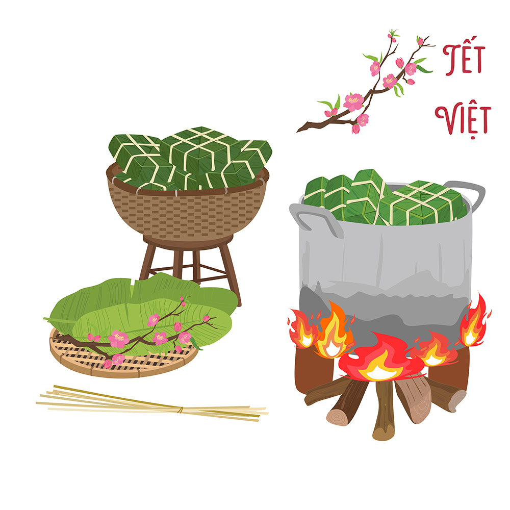 Hình ảnh bánh chưng ngày tết file vector - mẫu số 412