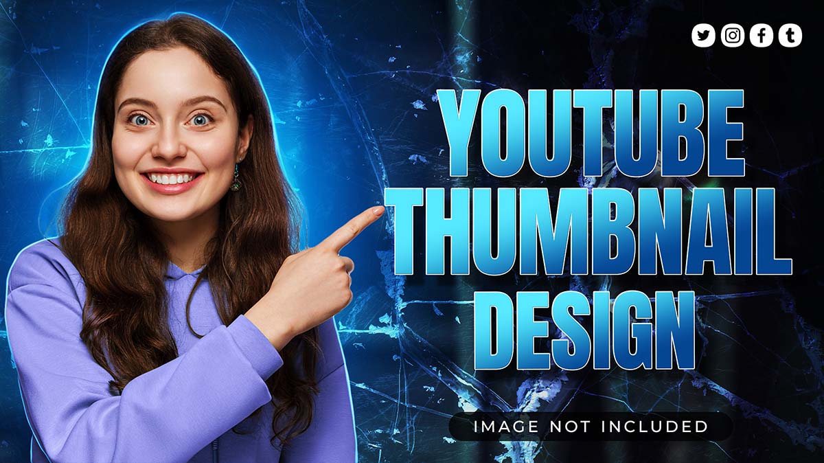 Ảnh thumb kênh youtube mẫu T38 file PSD