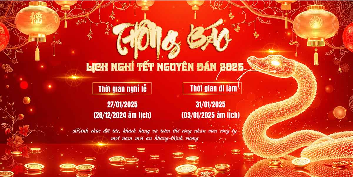 Thông báo nghỉ tết nguyên đán  xuân ất tỵ file PSD mẫu số 926