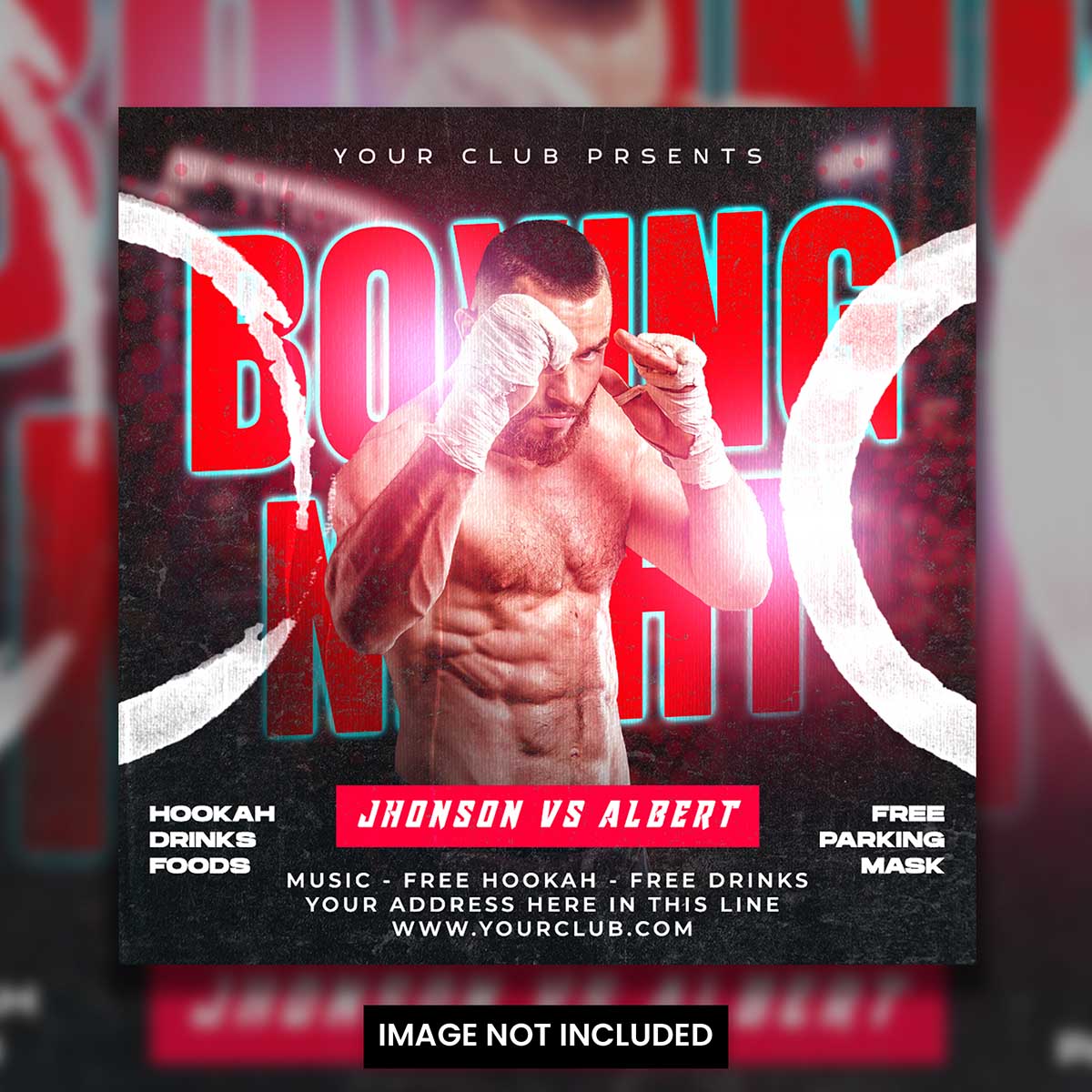 Banner cuộc thi thể thao boxing file PSD - mẫu số 526