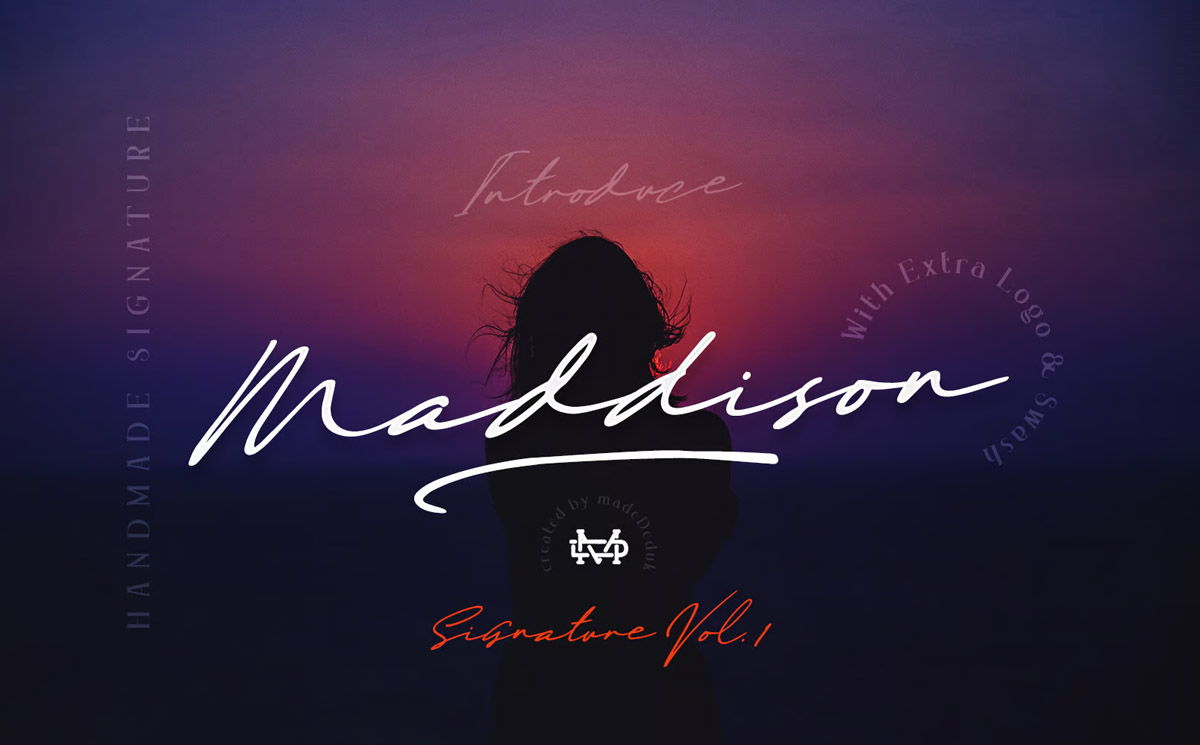 Font chữ viết tay Việt hóa TH Maddison Signature