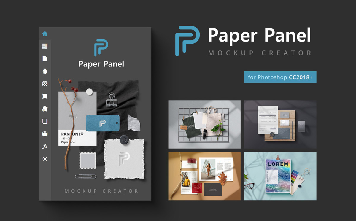 Bộ Panel mẫu giấy thiết kế - Paper Panel – Mockup Creator