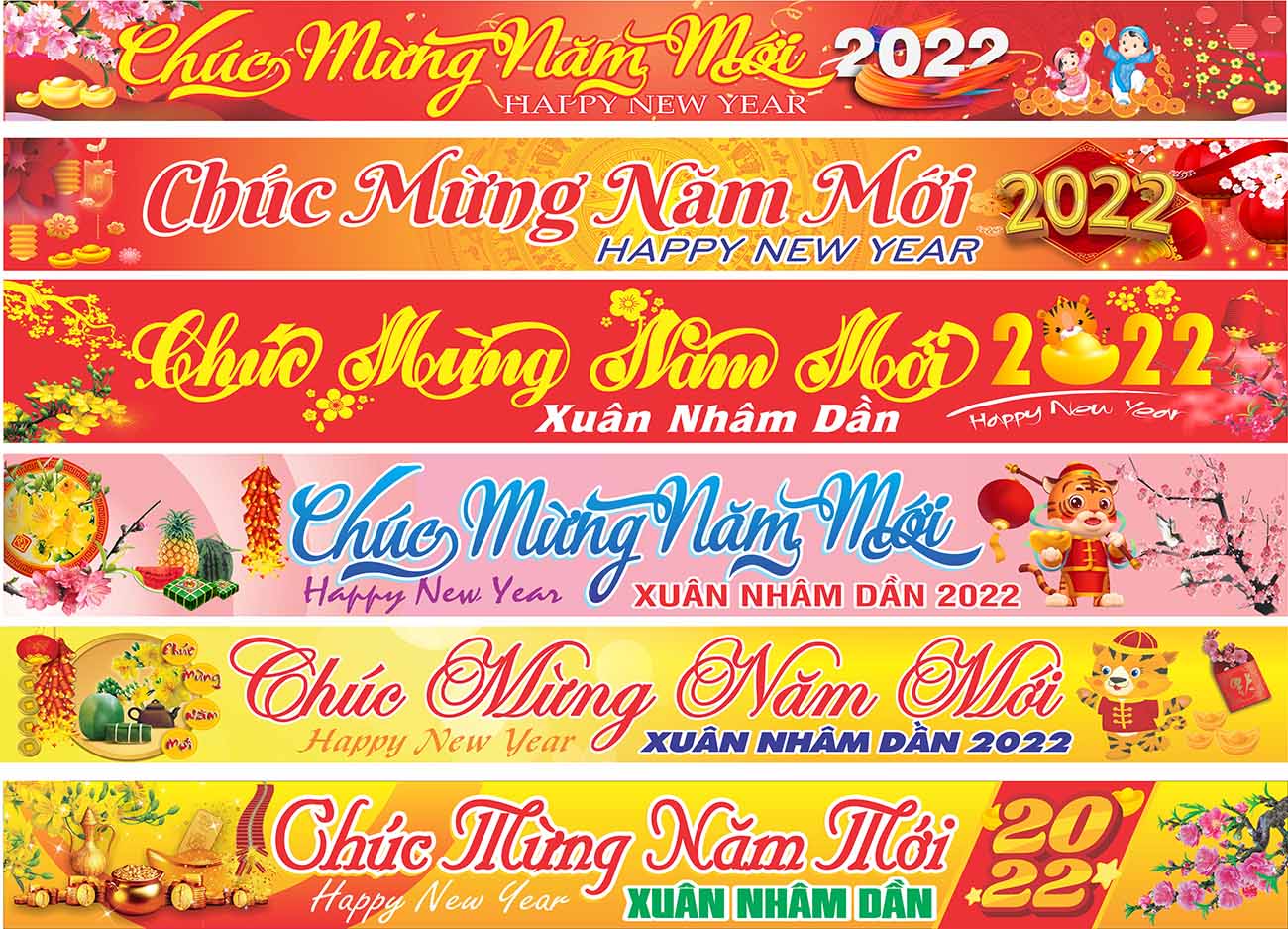 Băng rôn chúc mừng năm mới mẫu 18 - File Corel