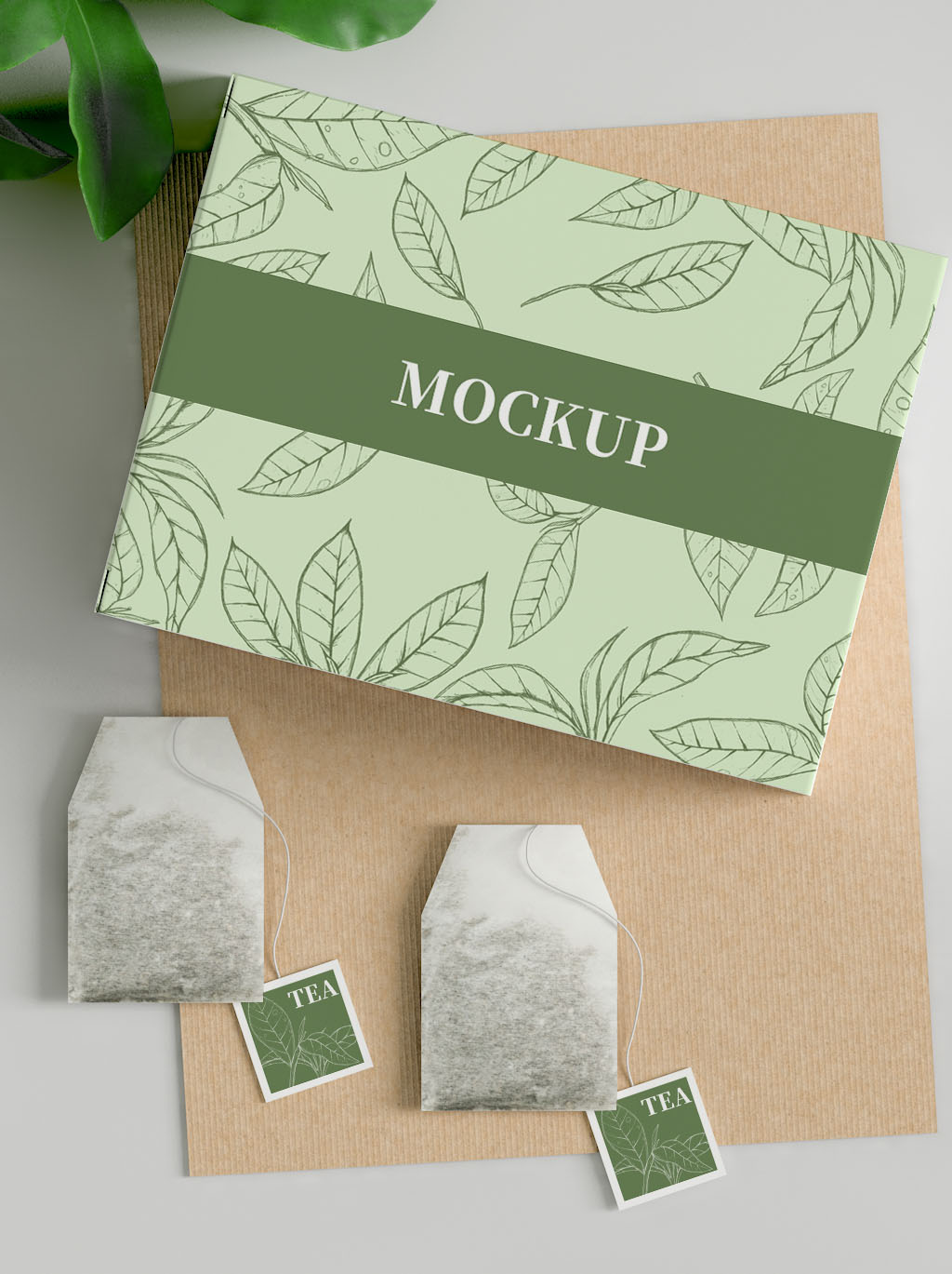 Muckup bao bì trà file PSD mẫu D70