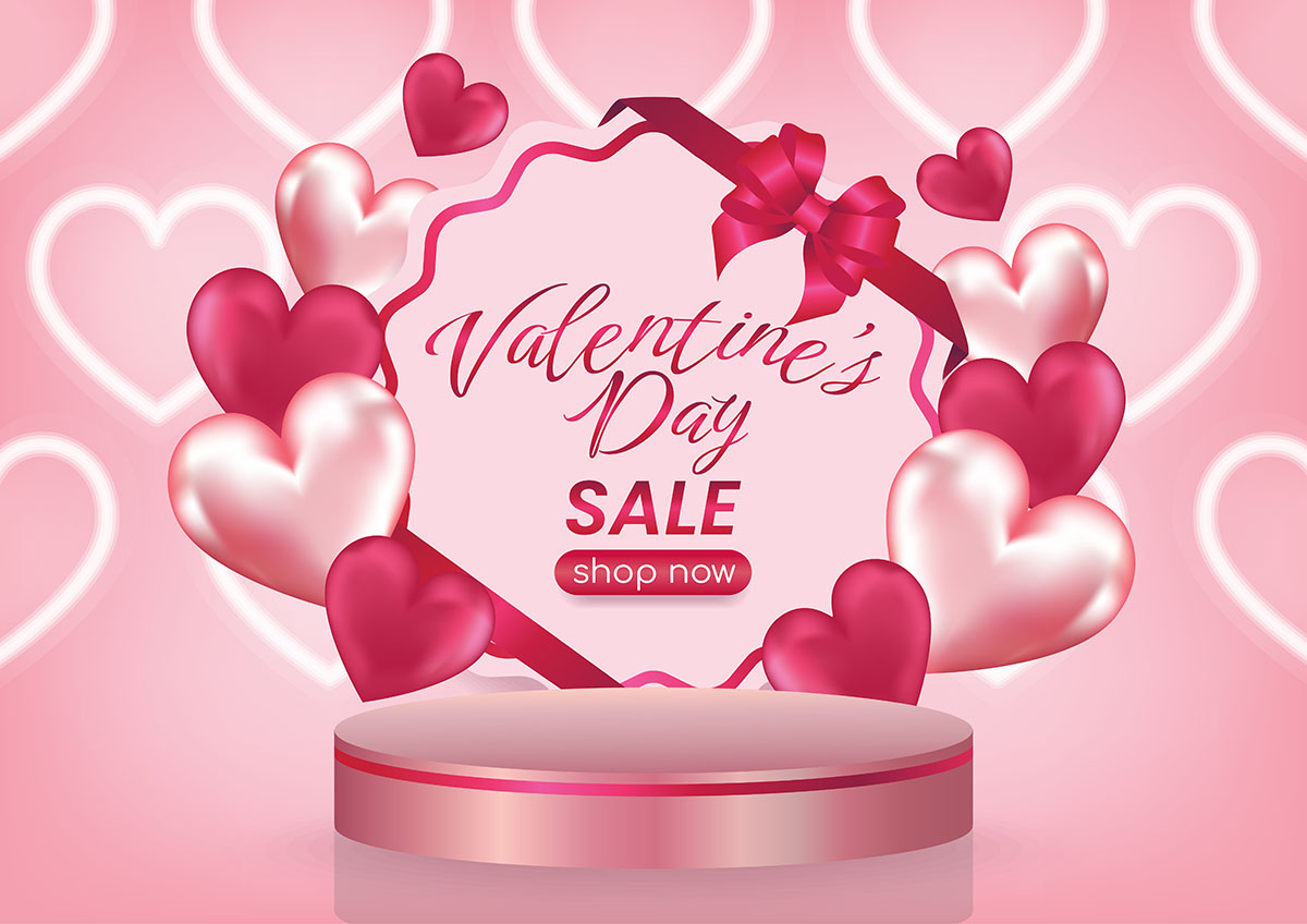 Banner sale dịp lễ valentine file vector mẫu BV102