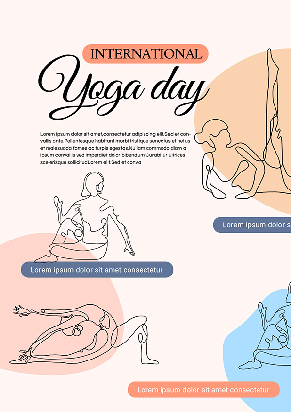 Poster ngày quốc tế yoga file PSD - mẫu số 601