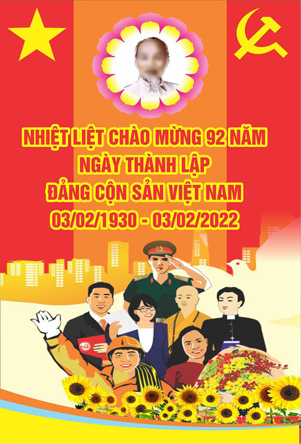 Pano Mừng ngày thành lập Đảng Cộng sản Việt Nam file CDR mẫu CR16