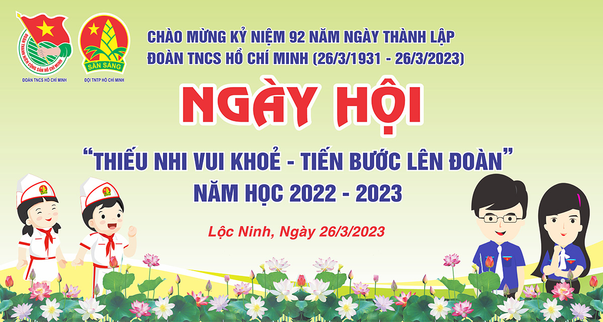 Backdrop Phông nền kỷ niệm thành lập đoàn File Corel số 4