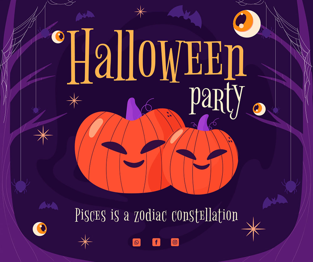 Banner lễ hội halloween file PSD mẫu MB371