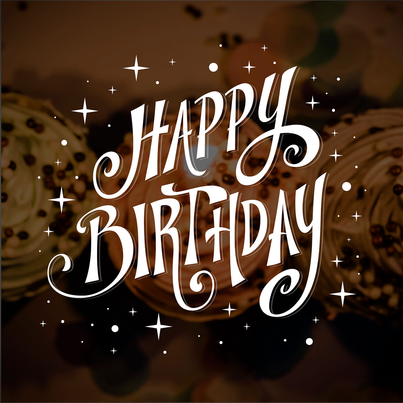 Bộ chữ typo happy birthday sang trọng file EPS và AI mẫu K104