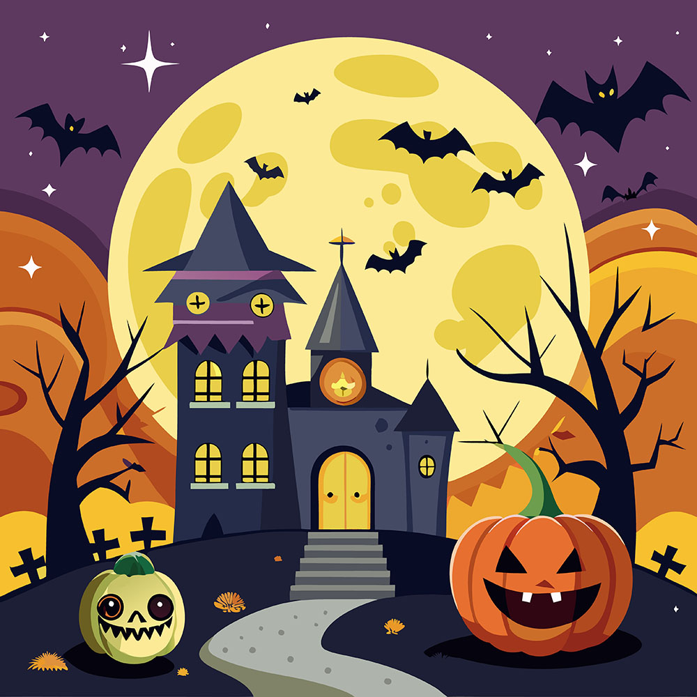 Hình minh họa đêm hội halloween file EPS - mẫu số 162