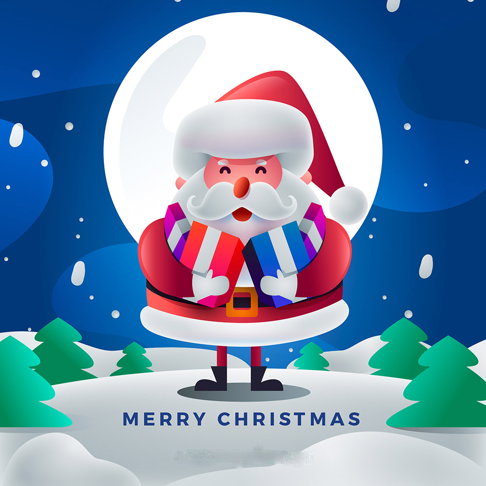 Hình minh họa ông già noel file vector mẫu số 388