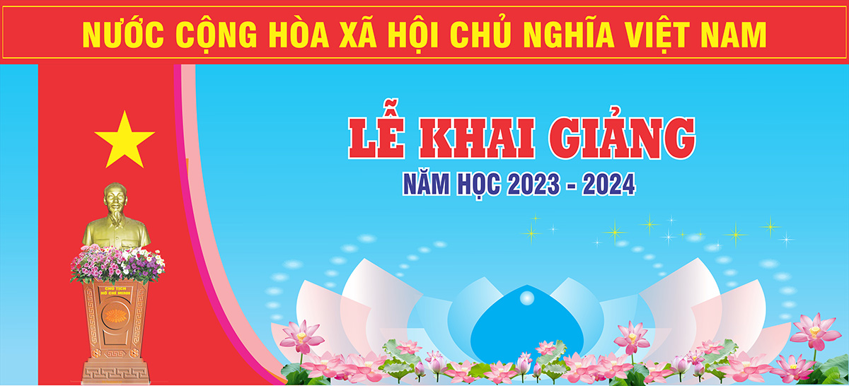 Backdrop Phông nền lễ khai giảng trường học - File Corel số 12