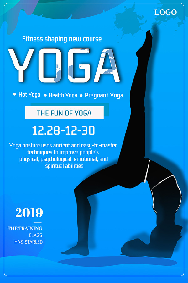 Poster quảng cáo lớp học yoga file PSD - mẫu số 718