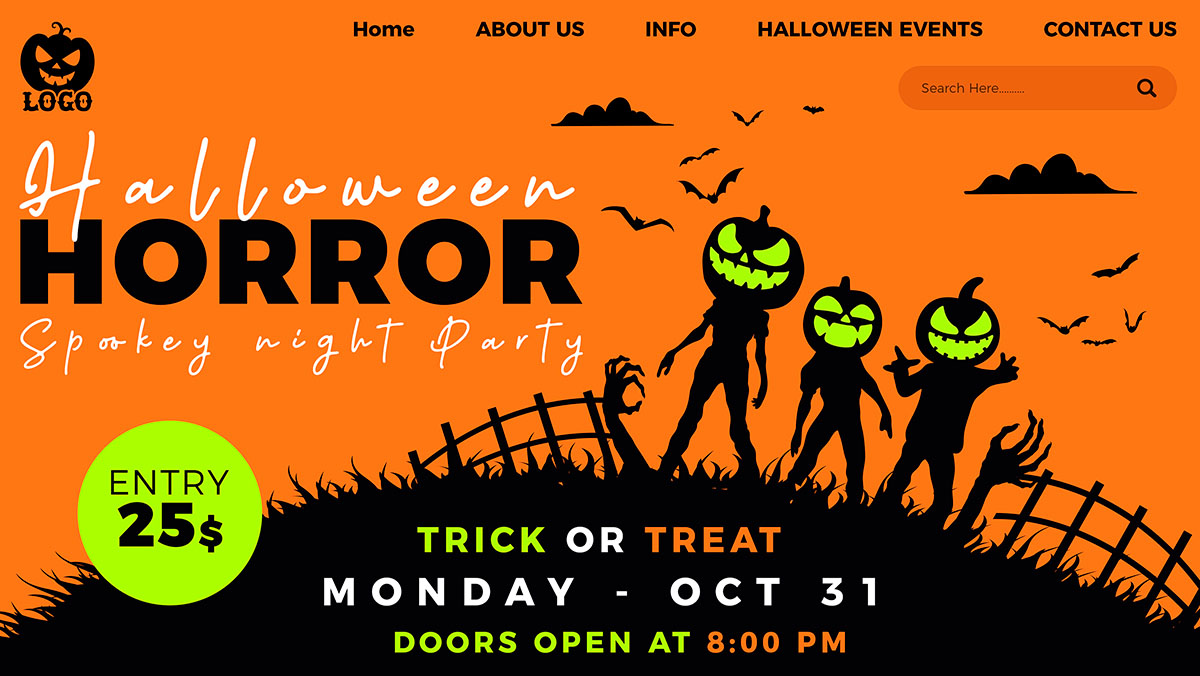 Banner lễ hội halloween file PSD mẫu MB368