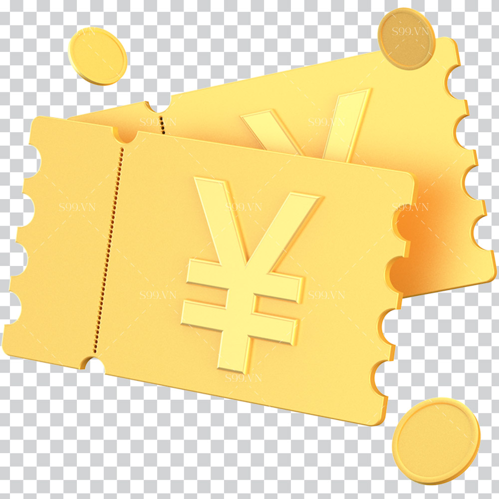 Phiếu quà tặng giảm giá màu vàng gold  file PNG mẫu số 715