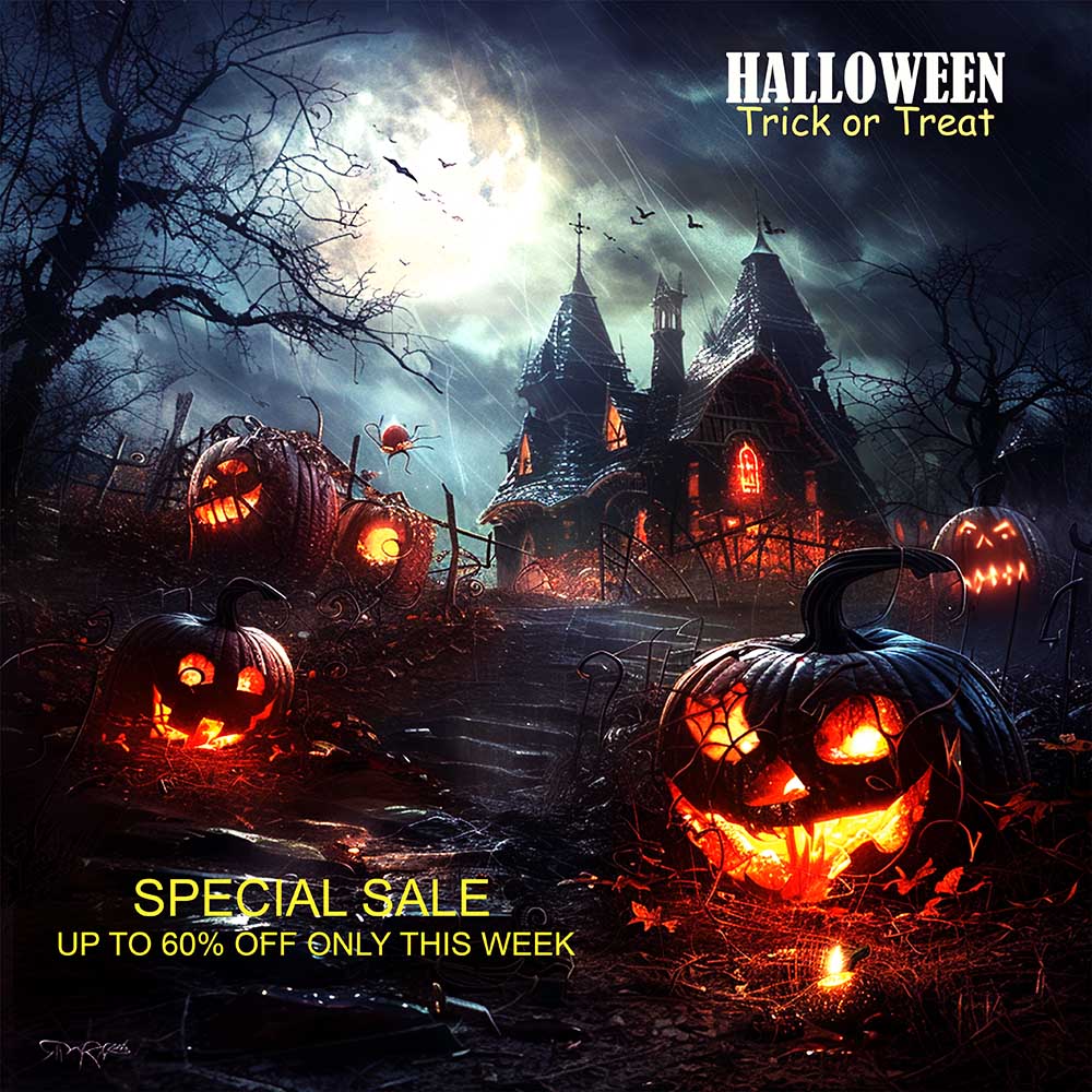 Banner lâu đài ma quái halloween file PSD - mẫu số 664