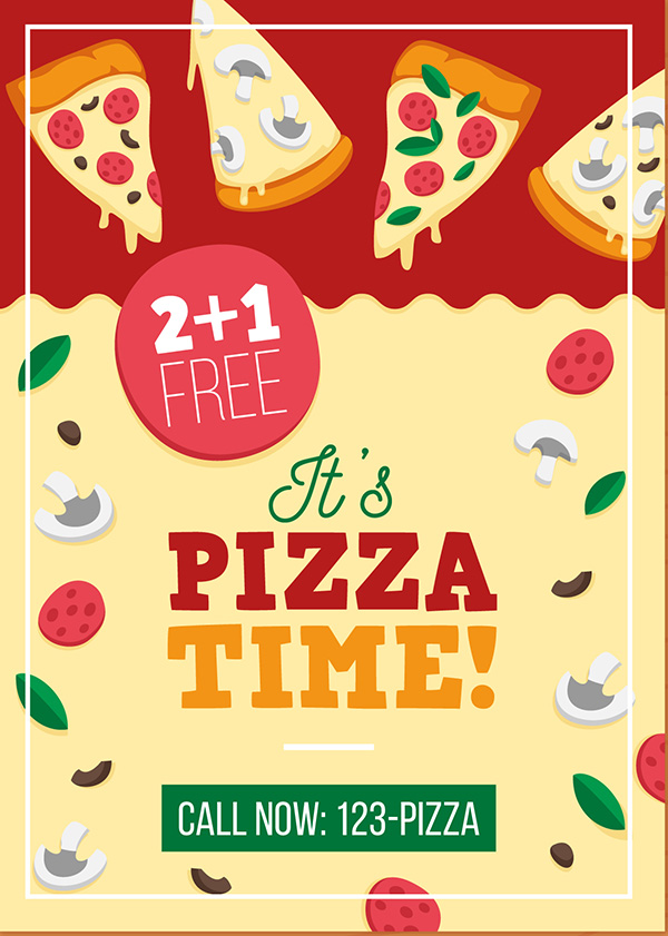 Poster quảng cáo bánh pizza file EPS - mẫu số 925